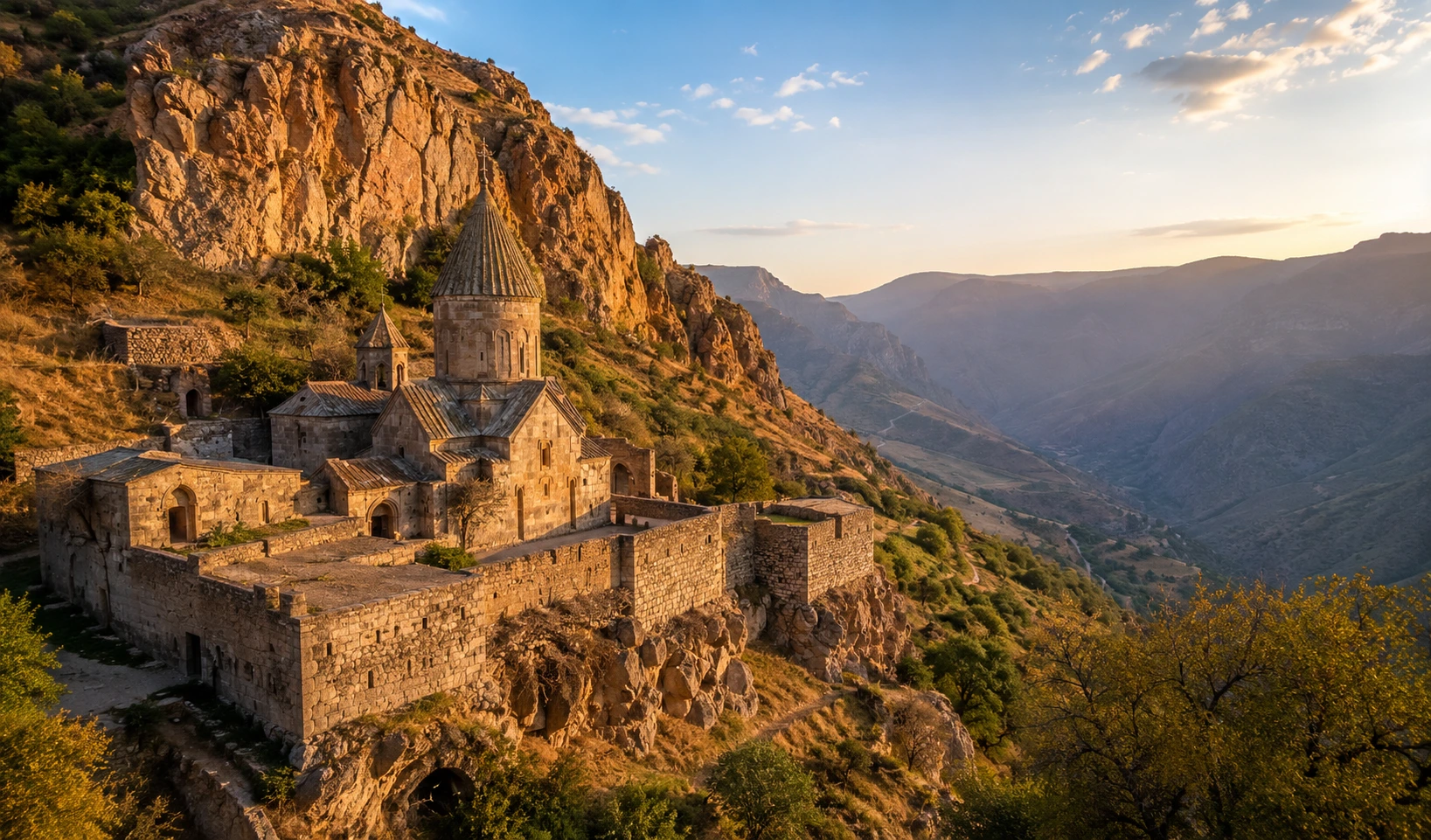 Geghard Monastery in the Armenian mountains
