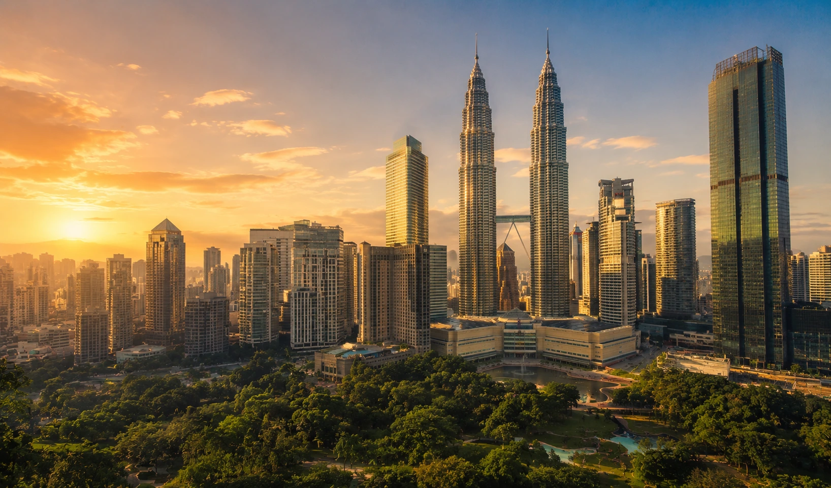 Kuala Lumpur skyline with the Petronas Twin Towers