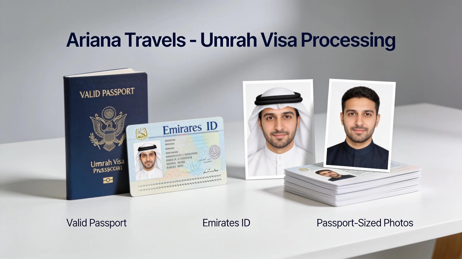 Essential documents required for Umrah visa application, emphasizing a smooth and organized process.